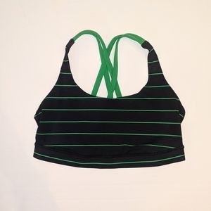 Lululemon navy and green racerback crossover sport